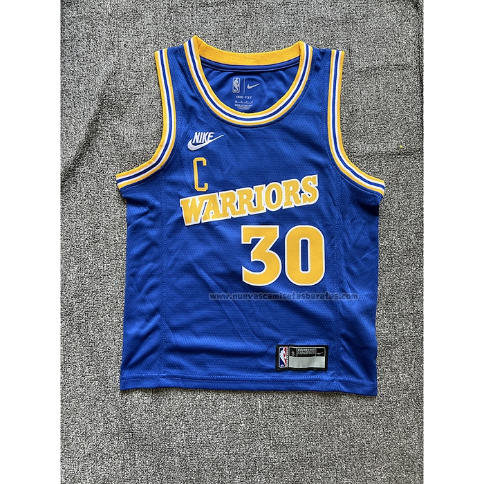 Camiseta Nino Golden State Warriors Stephen Curry NO 30 Classic 2022-23 Azul
